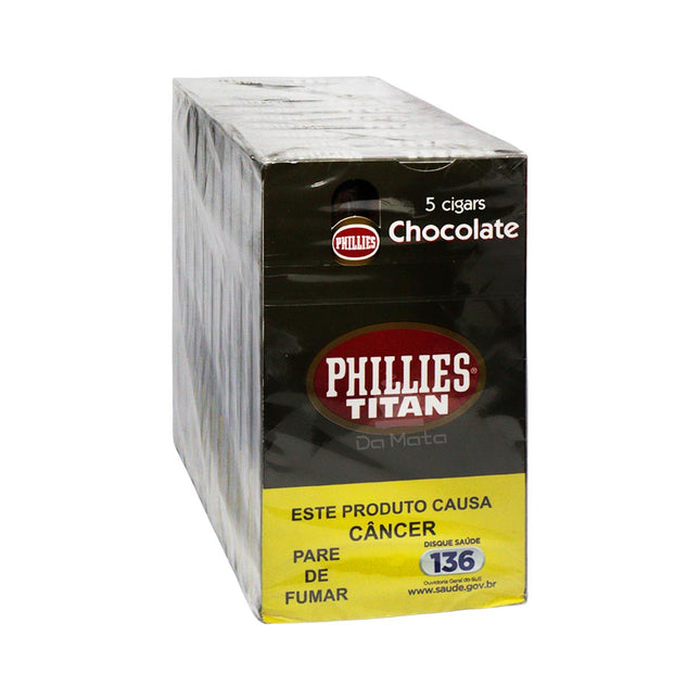 Caixa de Charuto Titan Phillies Chocolate 10un