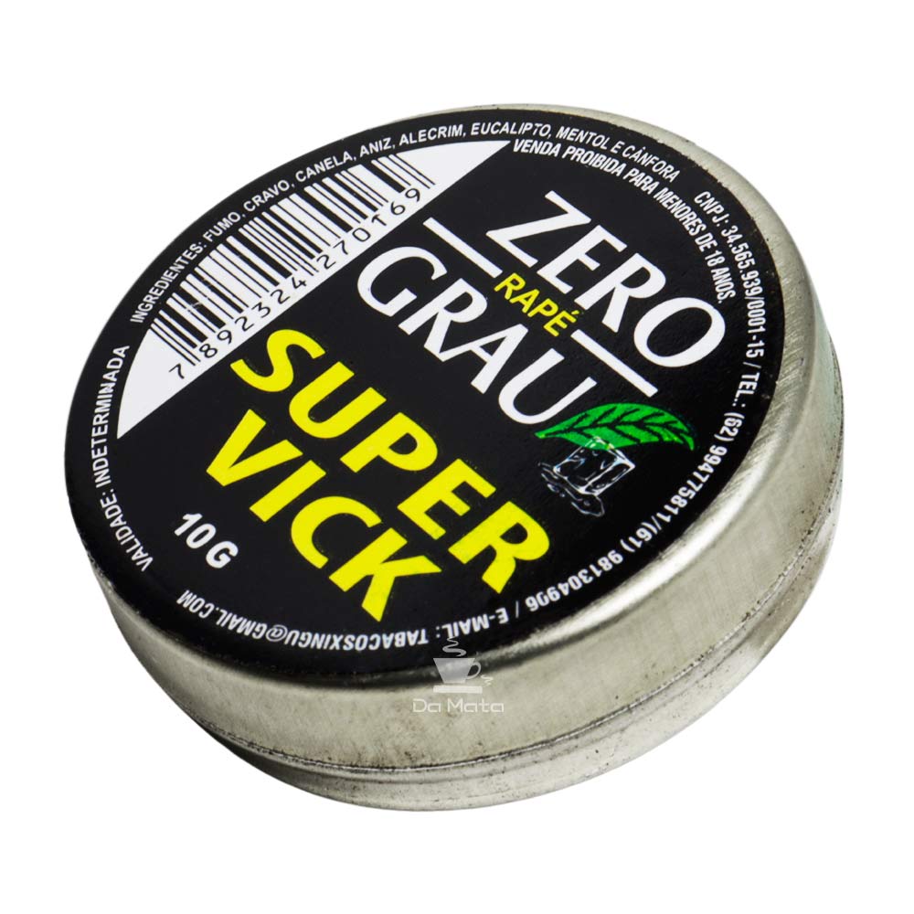 Caixa de Rapé Xingu Zero Grau Super Vick