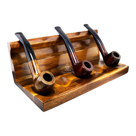 Suporte Reto P/ 5 Cachimbos em Madeira