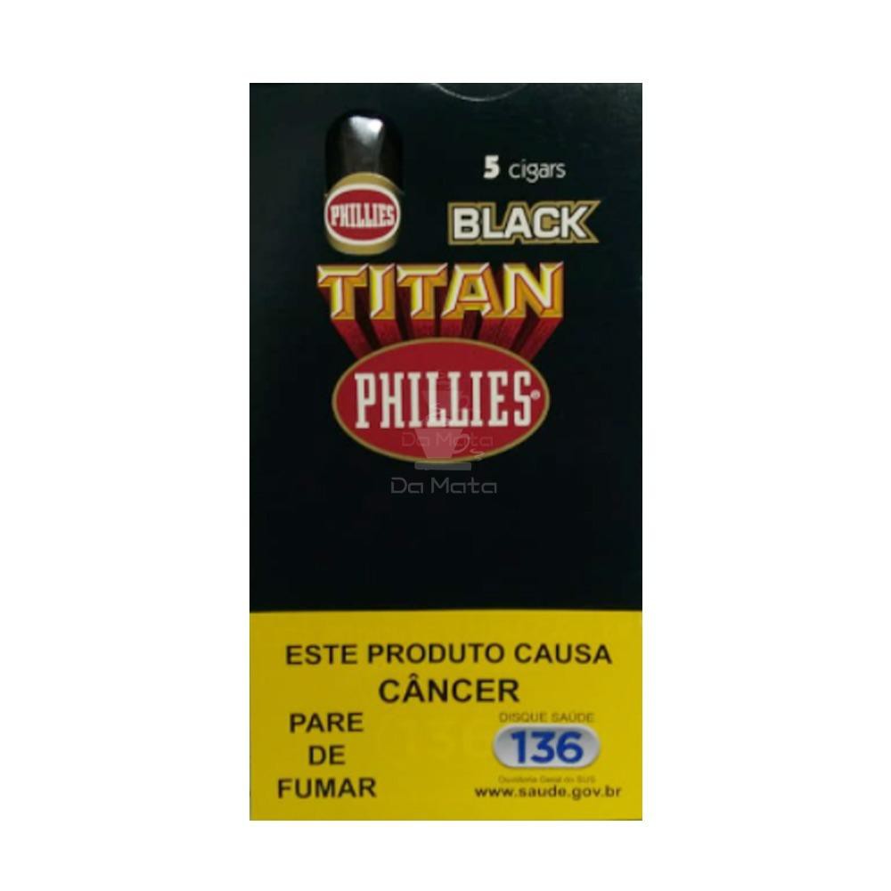 Charuto Titan Phillies Black - Caixa com 5 unidades