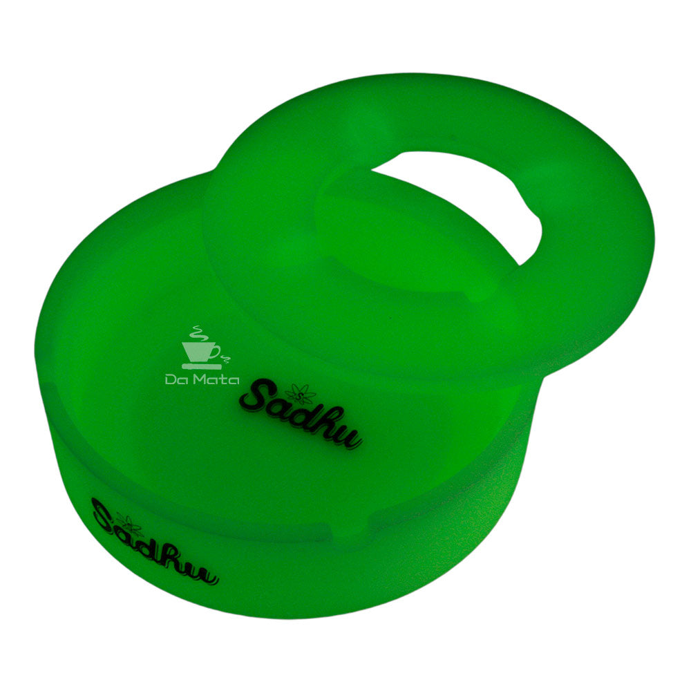 Caixa de Cinzeiro Silicone Sadhu Grande C/ Tampa Neon
