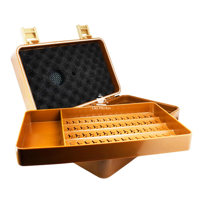 Umidor de Viagem Hit C/ Higrômetro p/ 10 Charutos Marrom