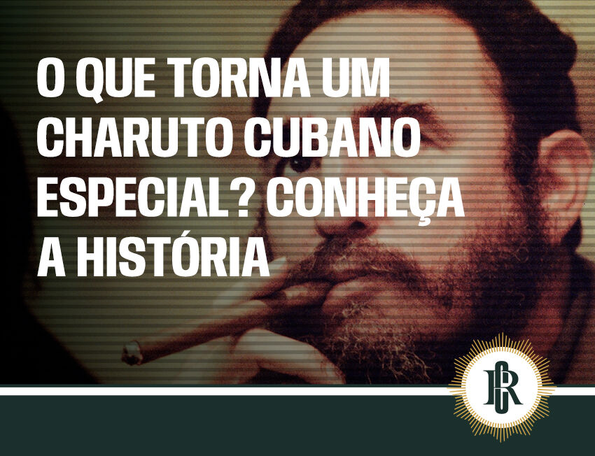 Fidel Castro com charuto cubano, destacando sua história.