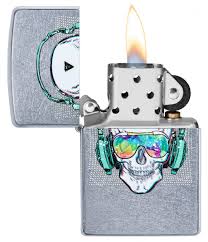 Zippo Caveira com Fone