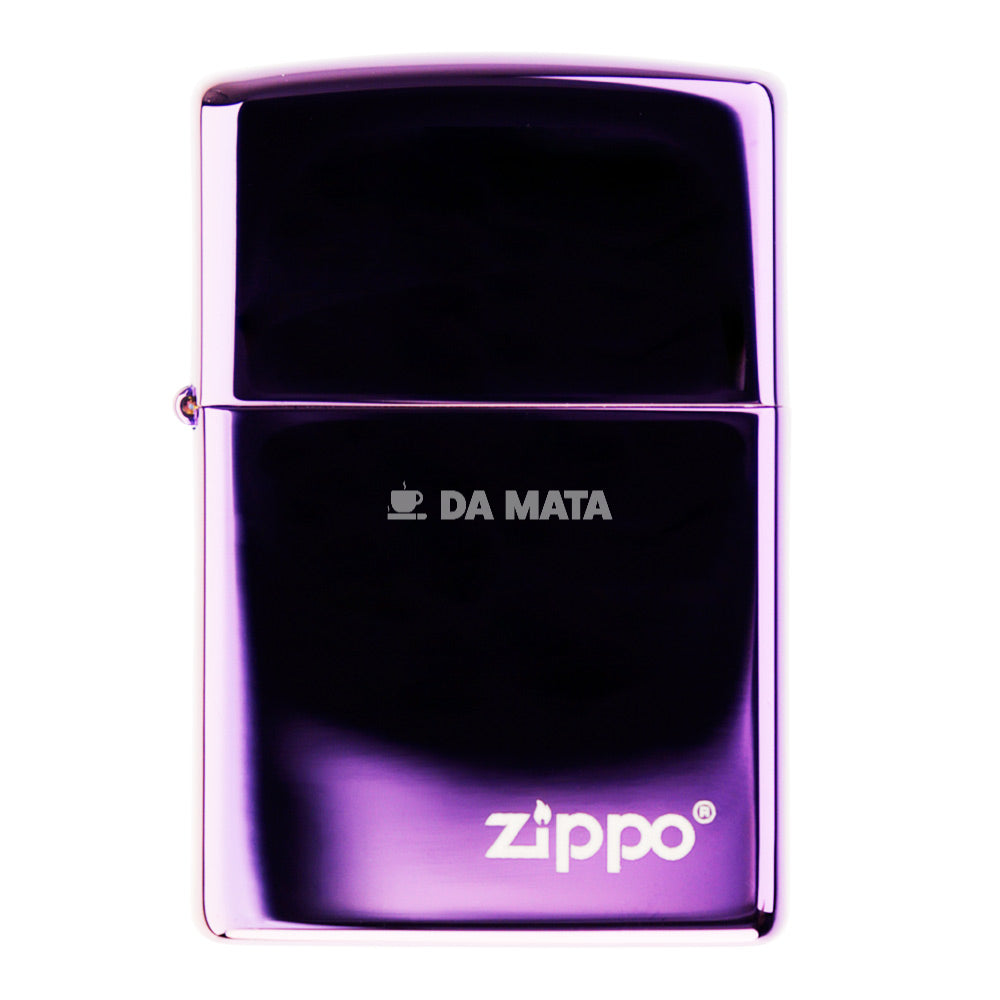 Isqueiro Zippo High Polish Puerple Logo 24747ZL