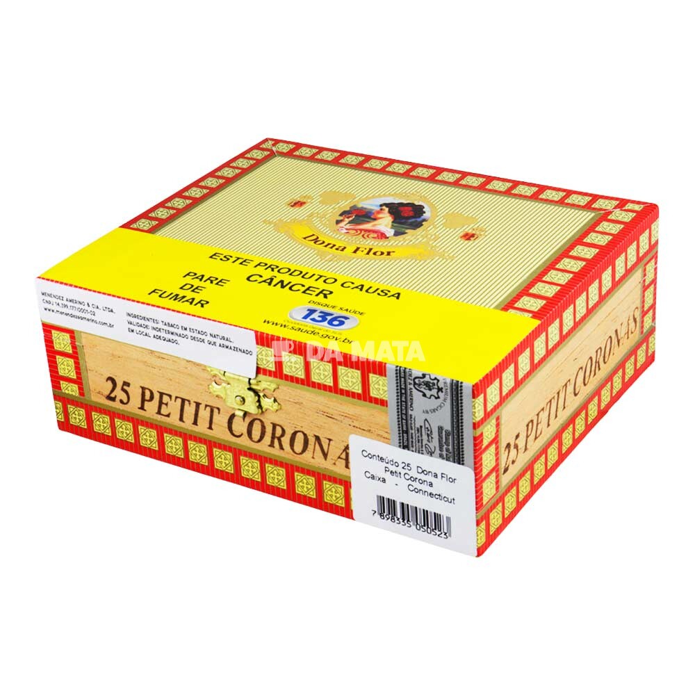 Caixa de Charuto Dona Flor Petit Corona Connecticut