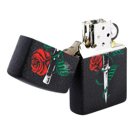 Isqueiro Zippo Rose Dagger Tattoo Design 49778