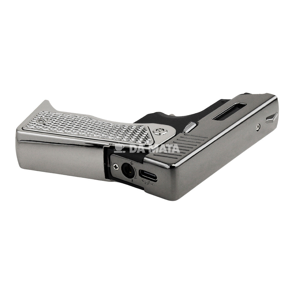 Isqueiro Plasma USB Arco Duplo Design Arma