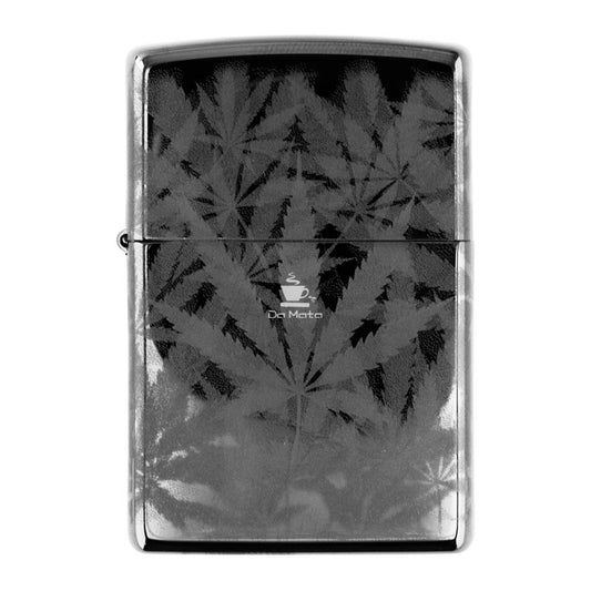 Isqueiro Zippo Black Polished Cannabis 48924