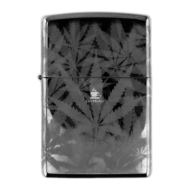 Isqueiro Zippo Black Polished Cannabis 48924