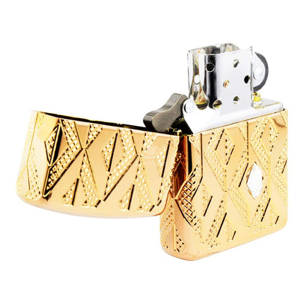 Isqueiro Zippo Geometric Diamond Pattern Design 49702