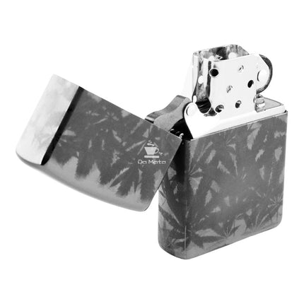 Isqueiro Zippo Black Polished Cannabis 48924