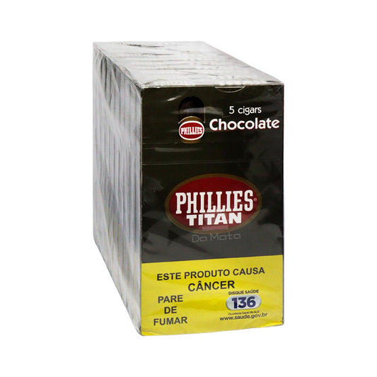 Caixa de Charuto Titan Phillies Chocolate 10un