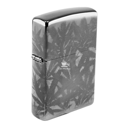 Isqueiro Zippo Black Polished Cannabis 48924