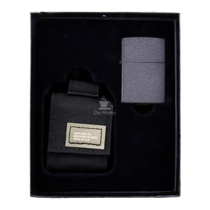 Kit de Isqueiro Zippo BLK Crackle LTR Bag Tactical GS