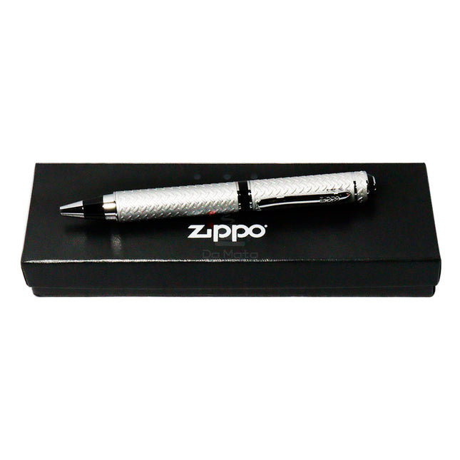 Caneta Esferográfica Zippo Seneca -Cinza Claro