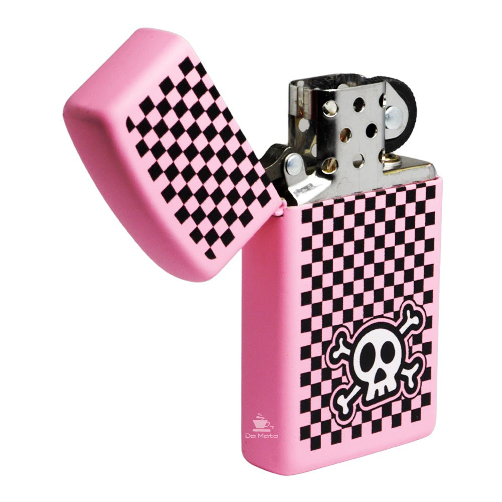 Isqueiro Zippo Checkered Skull Design 48680