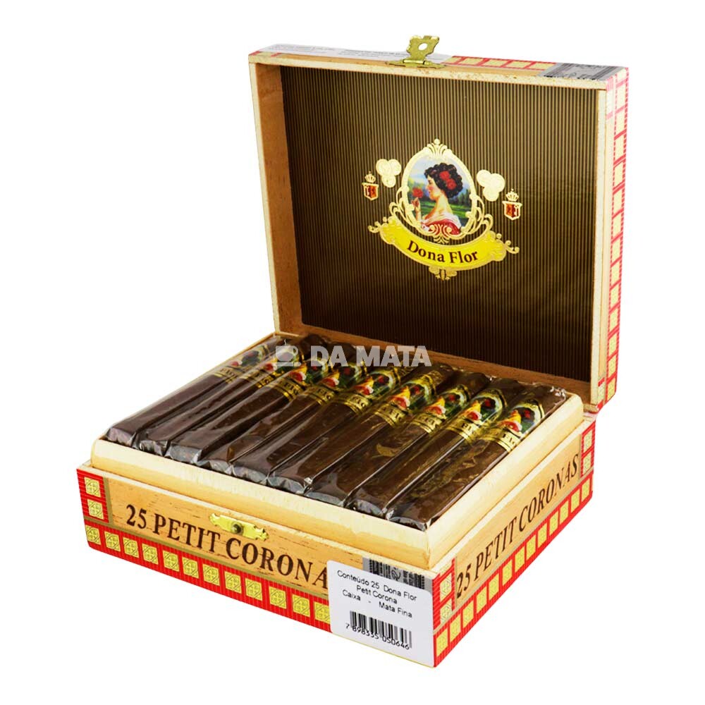 Caixa de Charuto Dona Flor Petit Corona Mata Fina