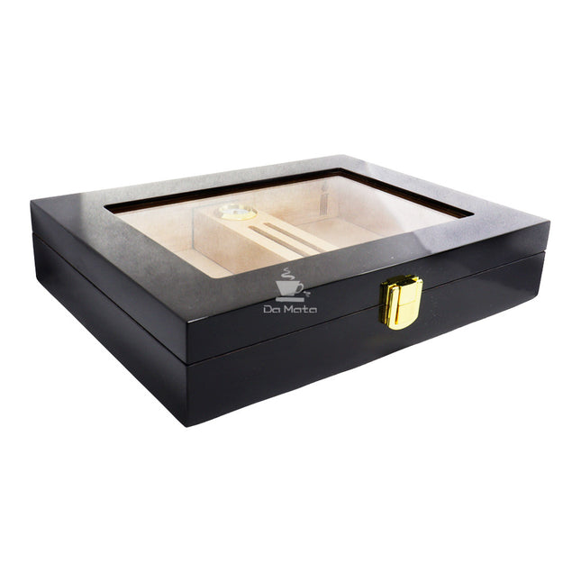 Caixa Umidora de Madeira Hit Black com Alto Brilho