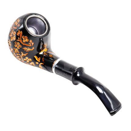 Cachimbo de Acrílico Orange Flowers