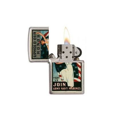 Isqueiro Zippo 29599 Army Navy Marines Vintage