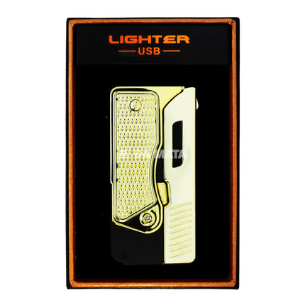 Isqueiro Plasma USB Arco Duplo Design Arma