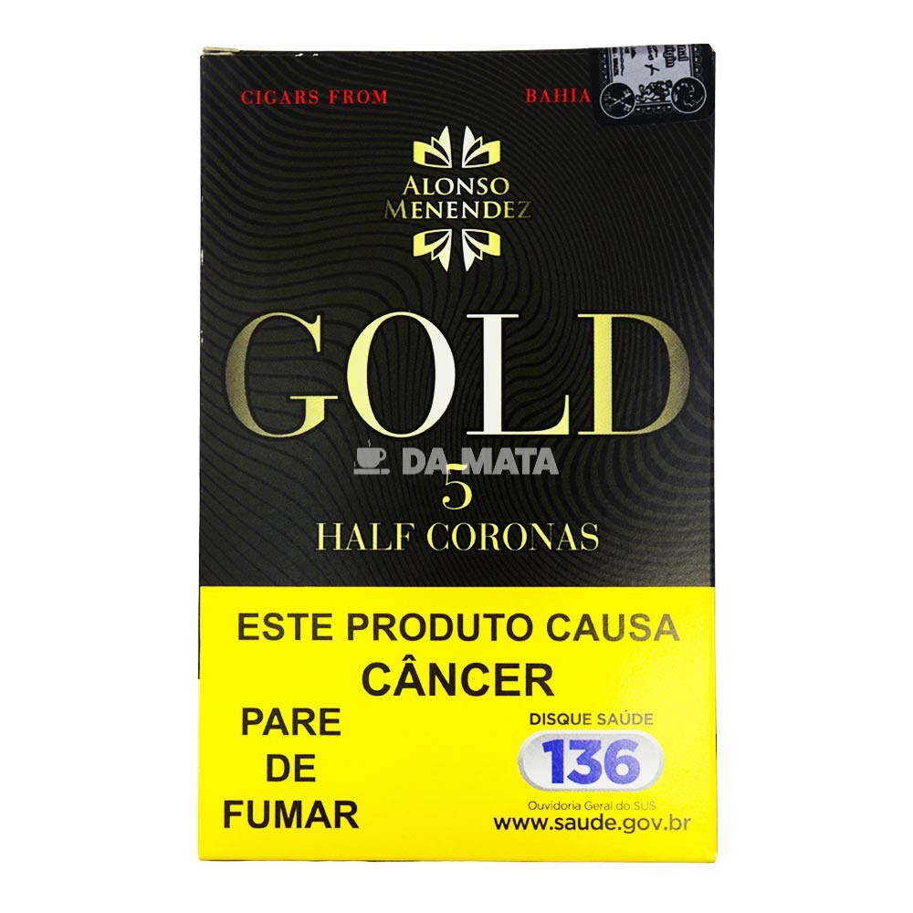 Petaca Charuto Alonso Menendez Gold Half Corona C/5un