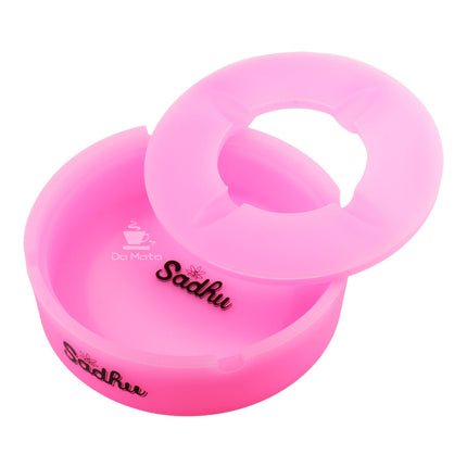 Caixa de Cinzeiro Silicone Sadhu Grande C/ Tampa Neon