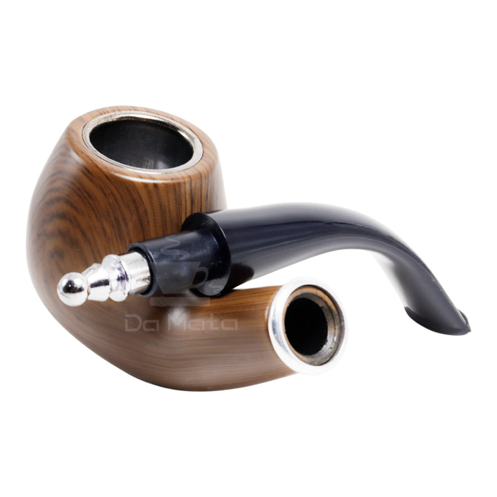 Cachimbo de Acrílico Curvo Marrom Escuro