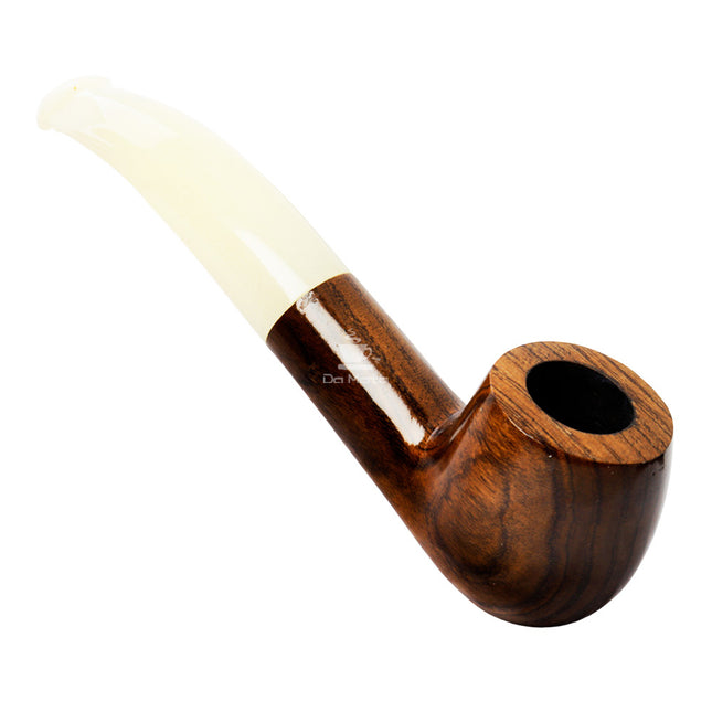 Cachimbo Elite II Curvo C/ Piteira de Acrílico Pequeno