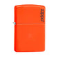 Zippo Navy Matte Laranja Neon