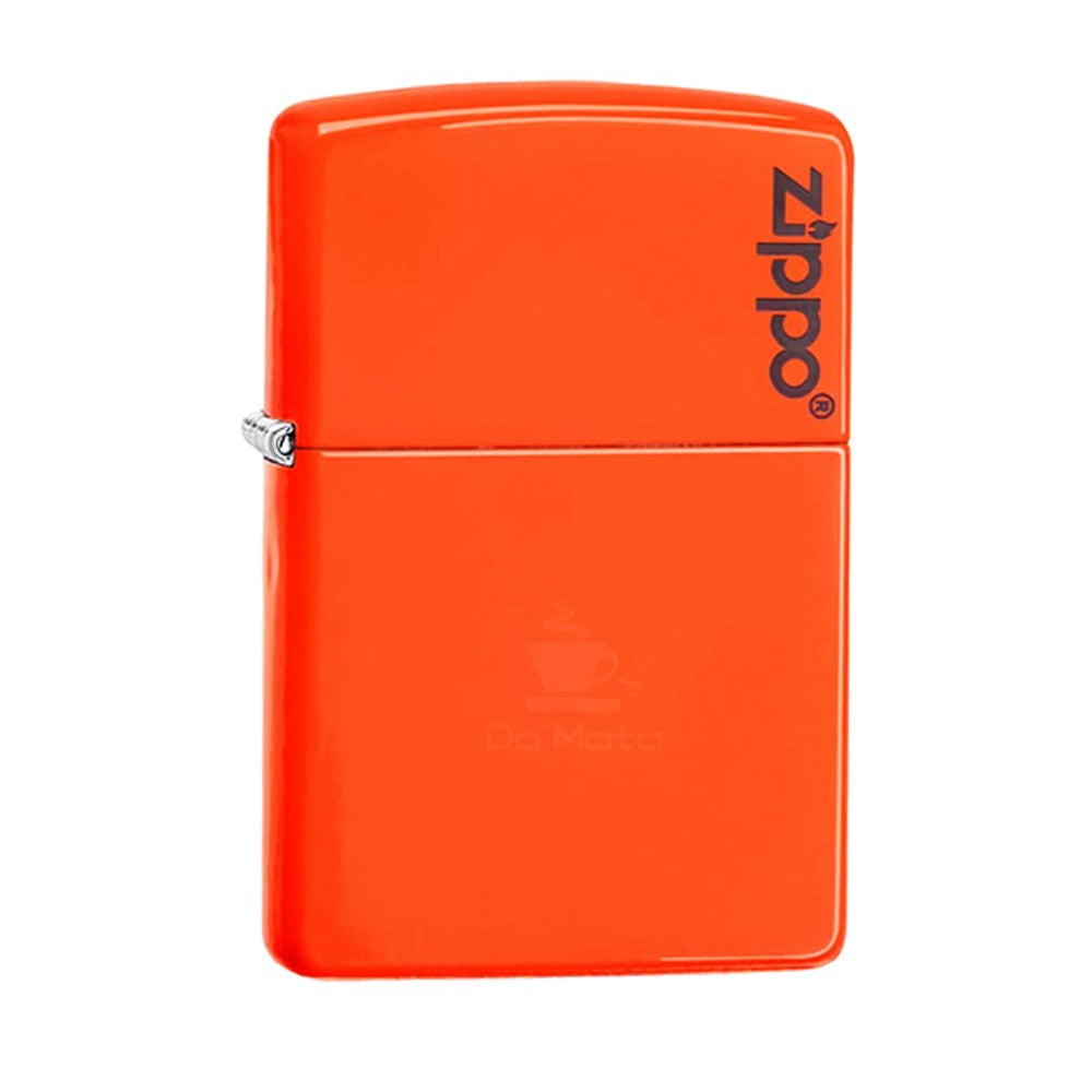 Zippo Navy Matte Laranja Neon