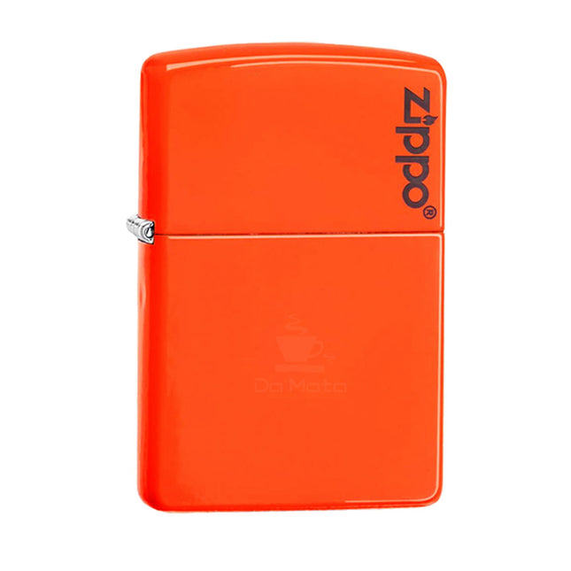 Zippo Navy Matte Laranja Neon