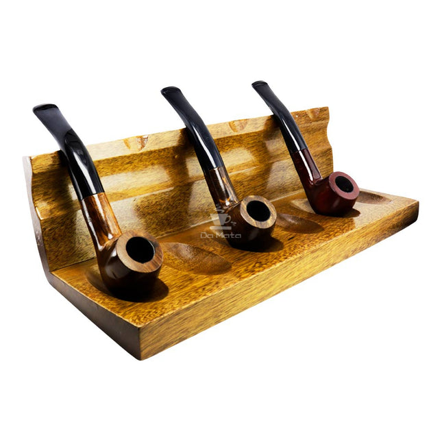 Suporte Reto p/ 6 Cachimbo em madeira