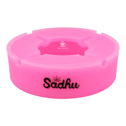Caixa de Cinzeiro Silicone Sadhu Grande C/ Tampa Neon