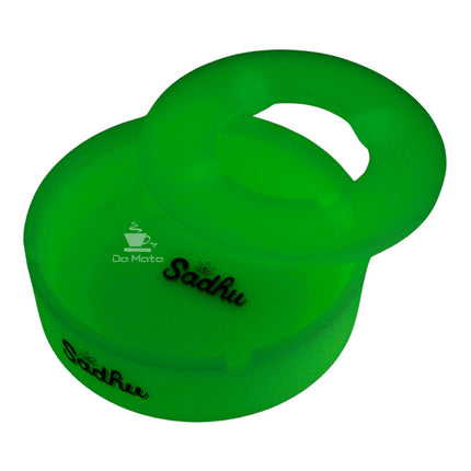 Caixa de Cinzeiro Silicone Sadhu Grande C/ Tampa Neon