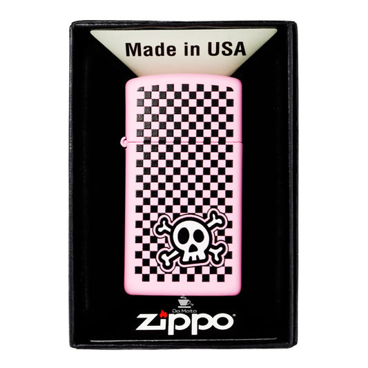 Isqueiro Zippo Checkered Skull Design 48680