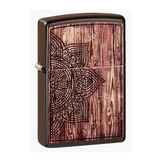 Isqueiro Zippo Wood Mandala Design