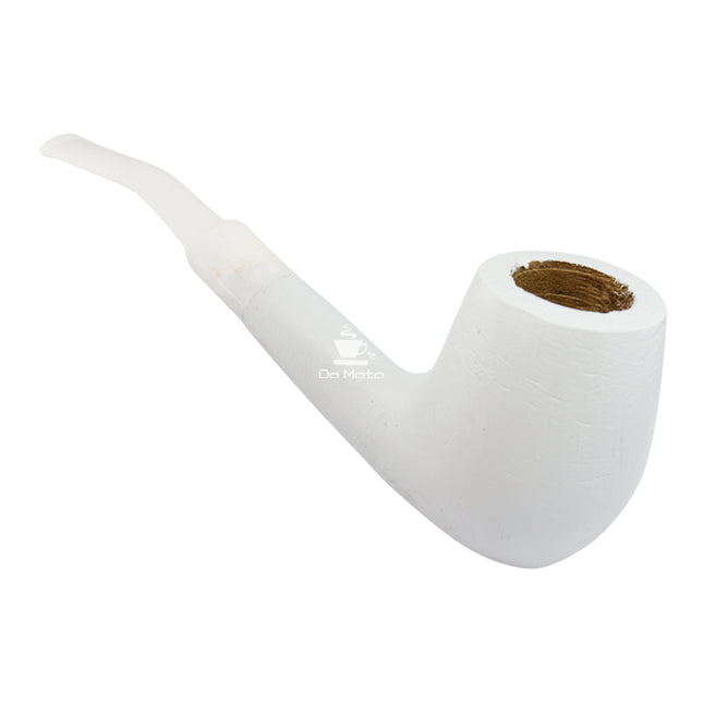 Cachimbo de Madeira Branco Curvo