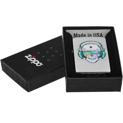 Zippo Caveira com Fone