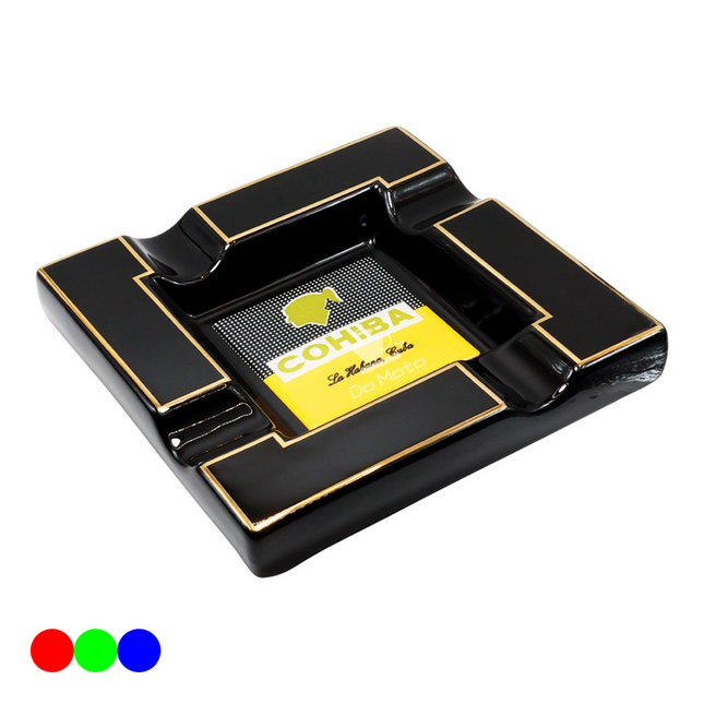 Cinzeiro de Porcelana Quadrado Cohiba Grande