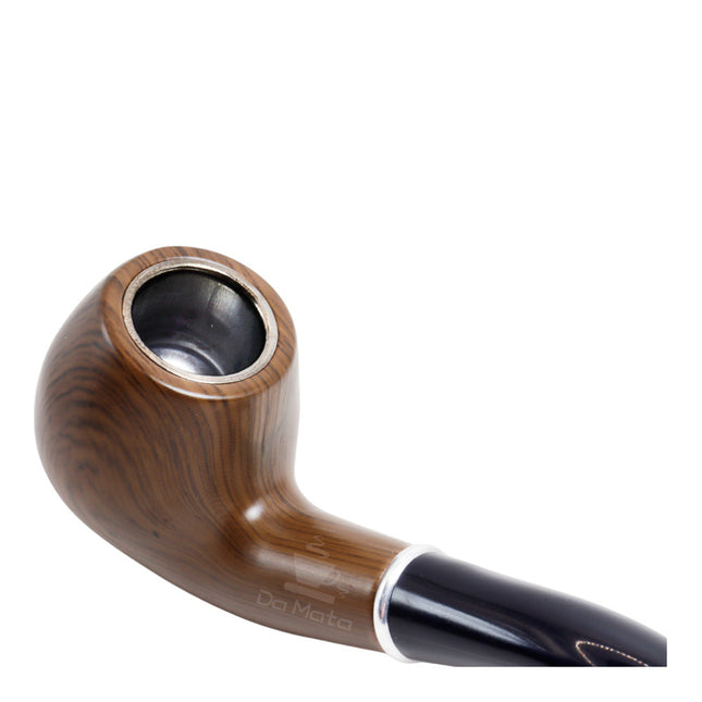 Cachimbo de Acrílico Curvo Marrom Escuro