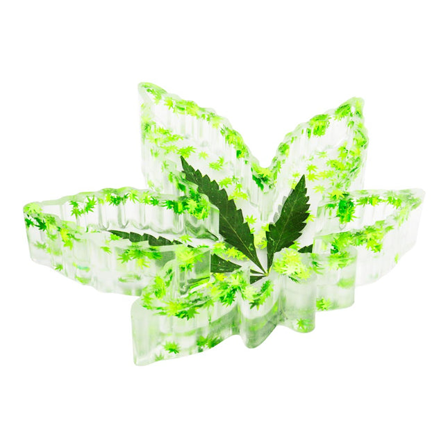 Cinzeiro de Folha Fluorescente Glitter