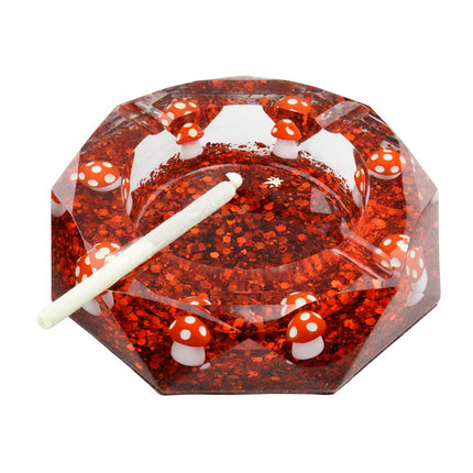 Cinzeiro de Resina Cogumelos Red Shine