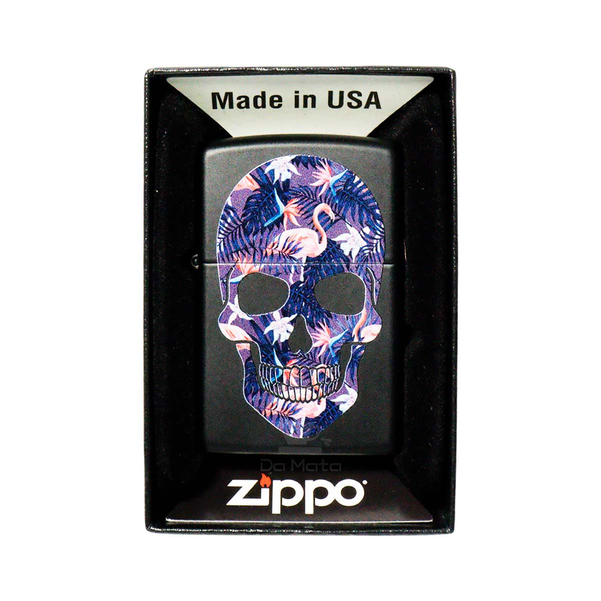 Isqueiro Zippo 49771 Flamingo Skull Design