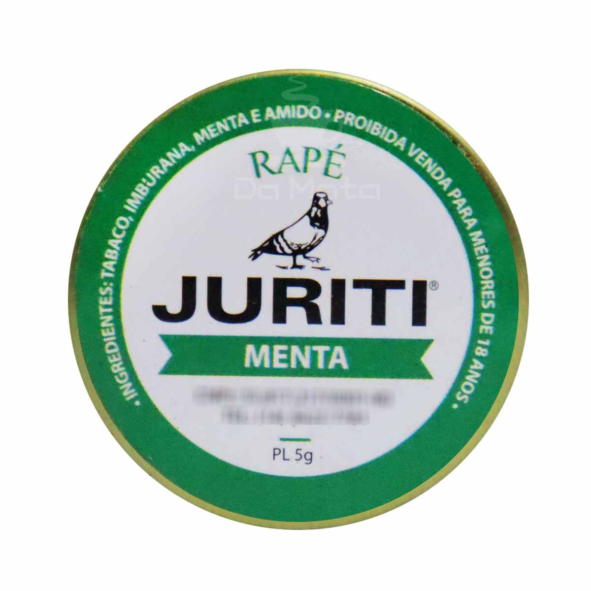 Pacote de Rapé Juriti Menta 20 un.