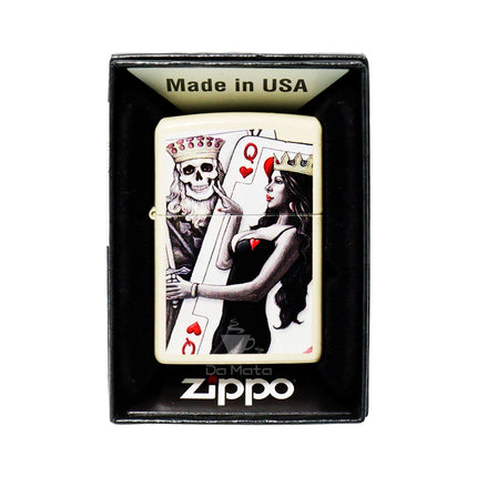 Isqueiro Zippo 49942 Skull King Queen Beauty