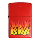 Isqueiro Zippo Kiss Logo With Flames Red Matte 48642