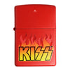 Isqueiro Zippo Kiss Logo With Flames Red Matte 48642