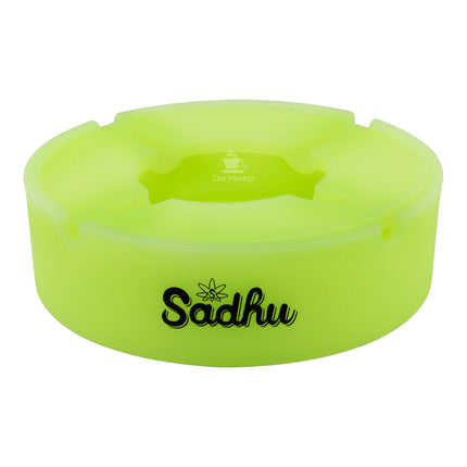 Caixa de Cinzeiro Silicone Sadhu Grande C/ Tampa Neon